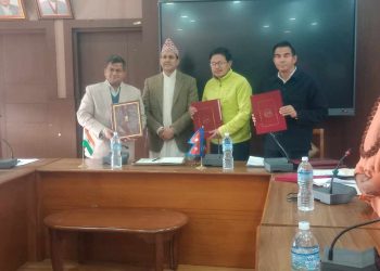 दाङ्गवाङ्ग मावीको बिद्यालय भवन बनाउन ऐरावती गाउँपालिका र भारतिय दुतावासका बिचमा सम्झौता